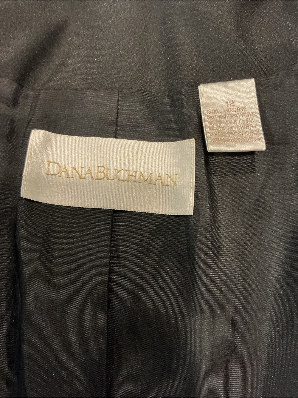 Dana Buchman Black Velvet Blazer Size 12 Elegant Career Jacket - Picture 7 of 7